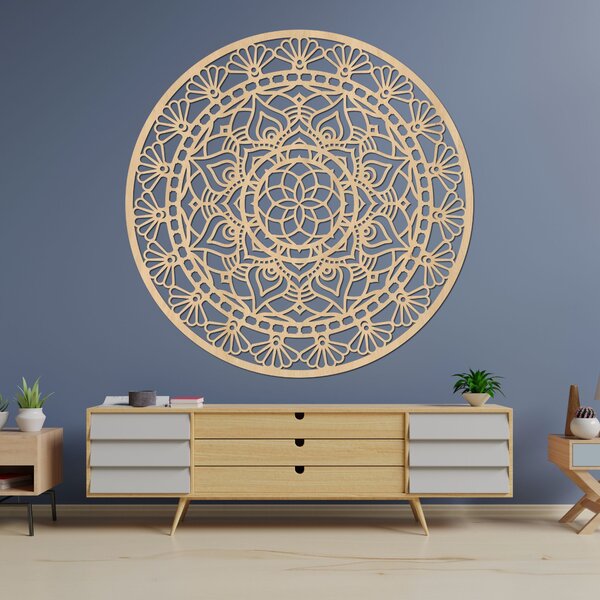 Elegantná drevená mandala kvet života | AFORDI: HDF - Javor 20 cm 4666-109892 HDF0507-akcia20