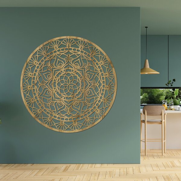 Elegantná drevená mandala kvet života | AFORDI: HDF - Javor 20 cm 4666-109892 HDF0507-akcia20