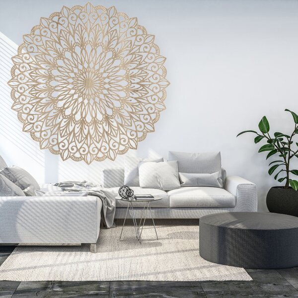 Drevená 3D mandala na stenu – Luxusný vyrezávaný obraz | HELGA: HDF - Orech 20 cm 4675-110685 HDF0251-akcia20
