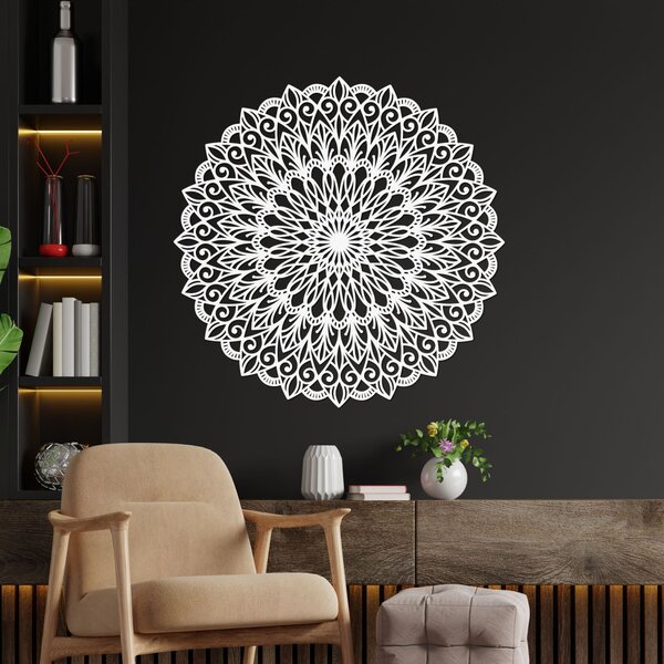 Drevená 3D mandala na stenu – Luxusný vyrezávaný obraz | HELGA: HDF - Orech 20 cm 4675-110685 HDF0251-akcia20