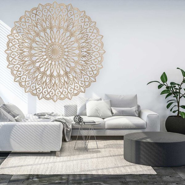 Drevená 3D mandala na stenu – Luxusný vyrezávaný obraz | HELGA: HDF - Orech 20 cm 4675-110685 HDF0251-akcia20