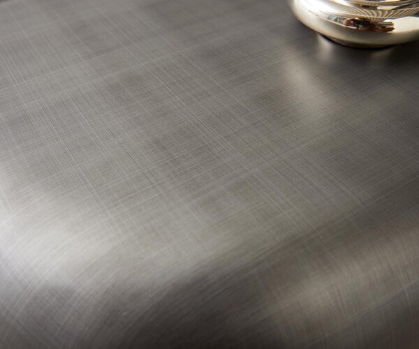 DELIFE Konferenčný stolík Sagana 120x80 cm metalická strieborná s reliéfnym sklom sivá
