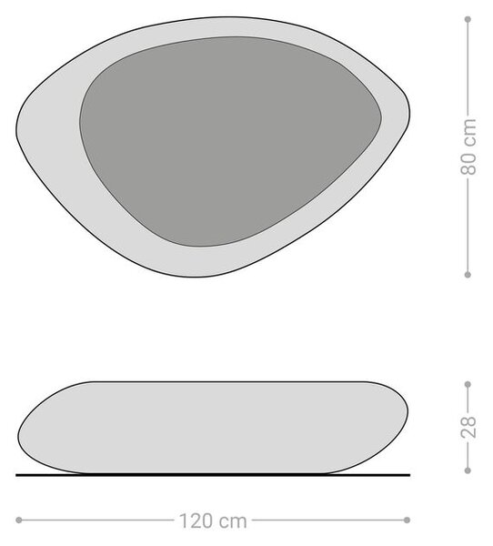 DELIFE Konferenčný stolík Sagana 120x80 cm metalická strieborná s reliéfnym sklom sivá