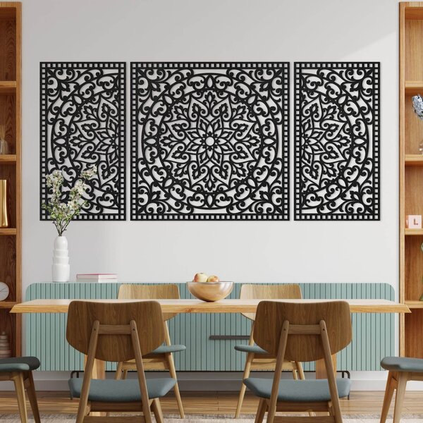 Drevená nástenná dekorácia Mandala | FLORIA: HDF - Javor 105 x 50 cm 4713-112978 HDF0514-B