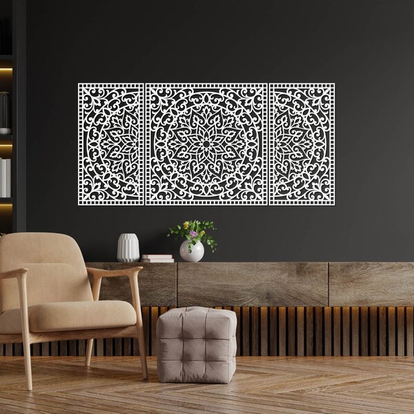 Drevená nástenná dekorácia Mandala | FLORIA: HDF - Javor 105 x 50 cm 4713-112978 HDF0514-B