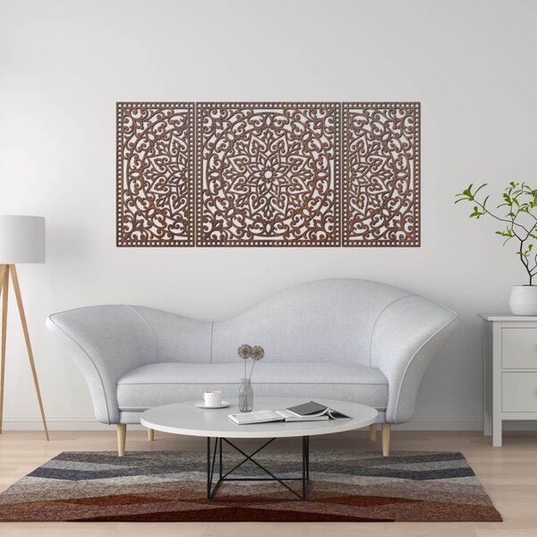 Drevená nástenná dekorácia Mandala | FLORIA: HDF - Javor 105 x 50 cm 4713-112978 HDF0514-B