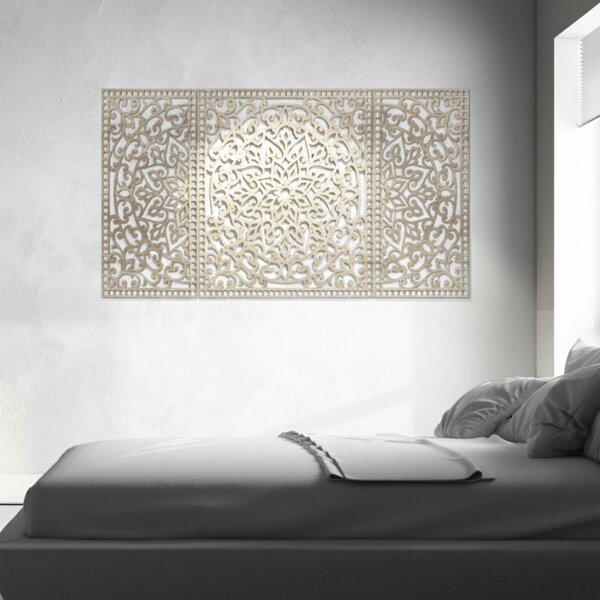 Drevená nástenná dekorácia Mandala | FLORIA: HDF - Javor 105 x 50 cm 4713-112978 HDF0514-B
