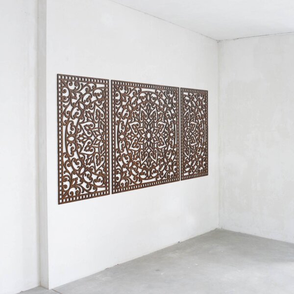 Drevená nástenná dekorácia Mandala | FLORIA: HDF - Javor 105 x 50 cm 4713-112978 HDF0514-B