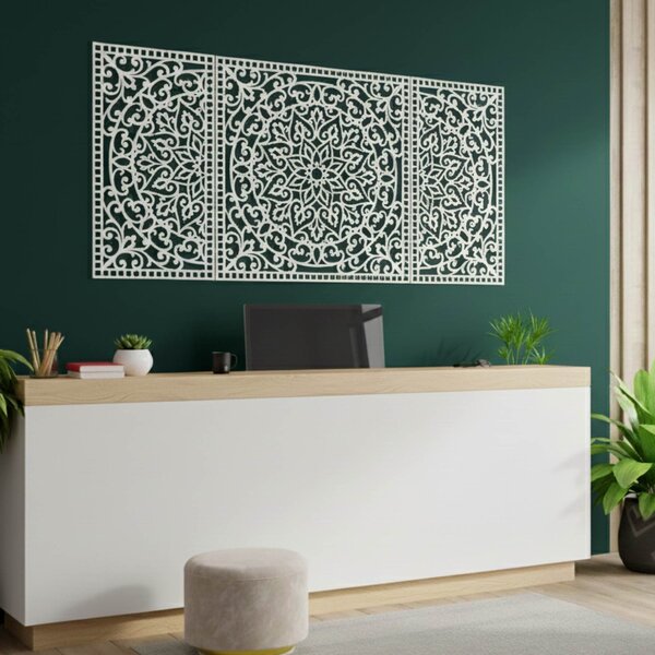 Drevená nástenná dekorácia Mandala | FLORIA: HDF - Javor 105 x 50 cm 4713-112978 HDF0514-B