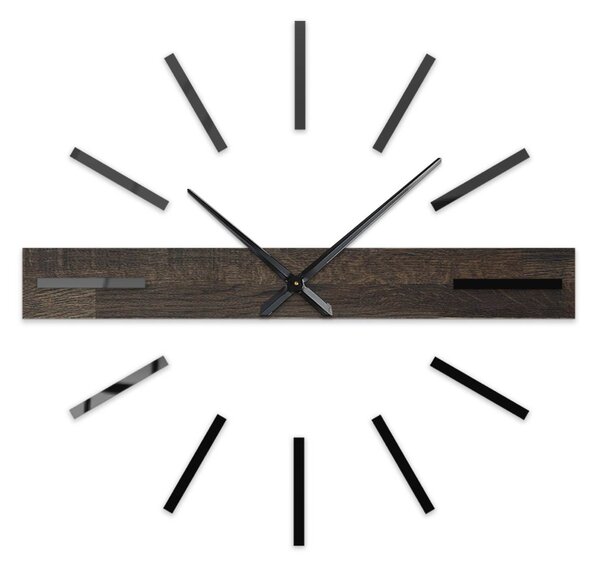 Luxusné dubové nástenné hodiny z masívu | KOPLOK: Strieborné ručičky 80 cm 4722-113198 MAS025-3169-SILVER-80