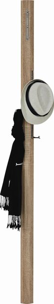 VEŠIAKOVÝ PANEL, farba duba, dub, 8/185/4 cm - Vešiakové steny, Online Only