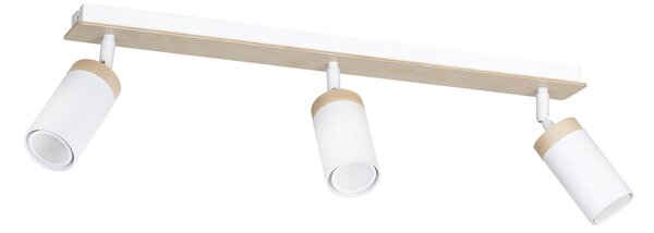 Emibig ELBA 3 | moderné drevené stropné prisadené svietidlo Farba: Biela