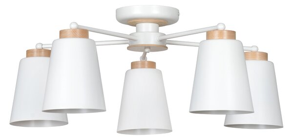 Emibig PERIOT 5 | moderná prisadená stropná lampa Farba: Biela