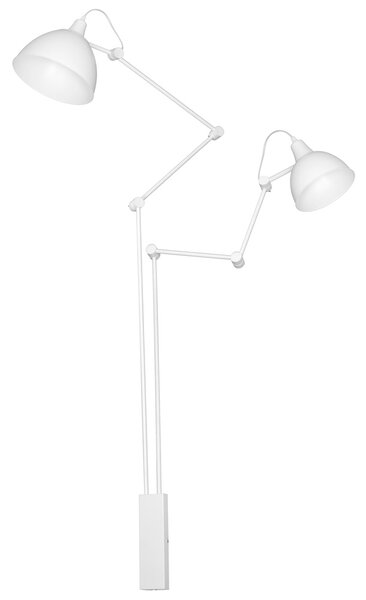 Aldex AIDA | biela industriálna nástenná lampa Rozmer: 150x190x90, Farba: Biela
