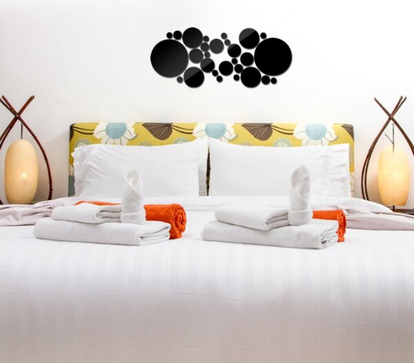 Samolepka na stenu čierne kruhy Rozmer : 60x 40 cm SV02B 2151 SV000002B- BLACK