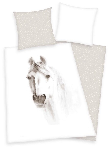 HERDING Posteľné obliečky Kôň Portrét 140x200/70x90 cm