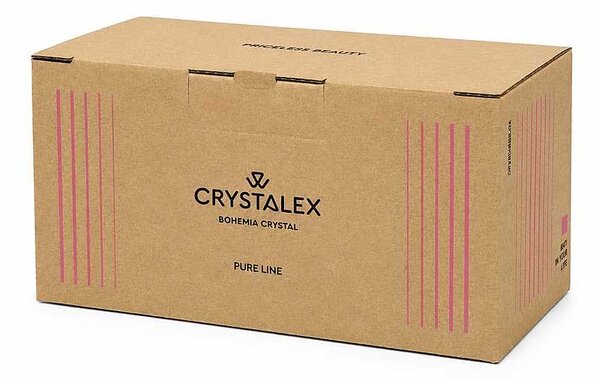 Crystalex poháre Pure line pink 350 ml 2 ks