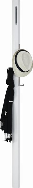 VEŠIAKOVÝ PANEL, biela, javor, 8/185/4 cm - Vešiakové steny, Online Only