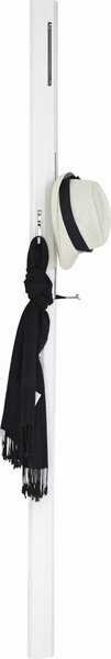 VEŠIAKOVÝ PANEL, biela, javor, 8/185/4 cm - Vešiakové steny, Online Only