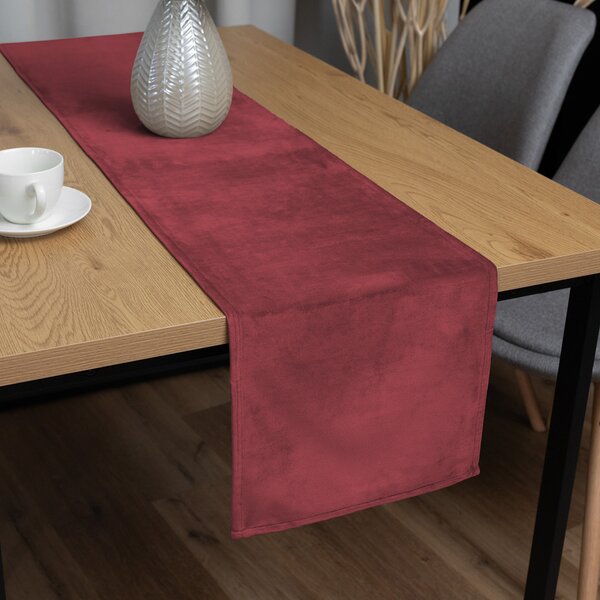Biante Zamatový behúň na stôl Velvet Prémium SVP-050 Vínovo červený 35x120 cm