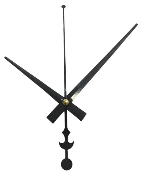 Čierne hliníkové ručičky na hodiny - dizajn kotvy 16 / 12 cm 4754 R105