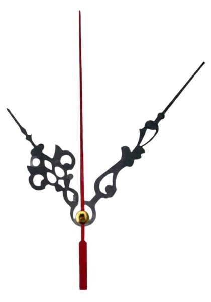 Čierne ornamentové hliníkové ručičky na hodiny 6,5 / 9 cm 4748 R103