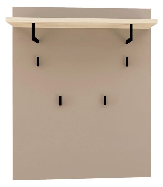 VEŠIAKOVÝ PANEL, taupe, farba duba, 80/100/30 cm Voleo - Vešiakové steny