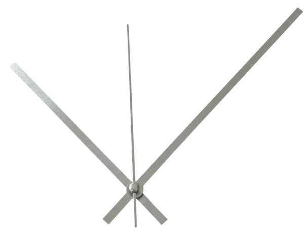 Strieborné rovné hliníkové ručičky na hodiny 18,5 / 14 cm 4761 R110
