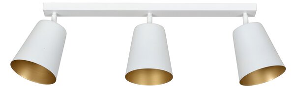 Emibig PRISM 3 | moderná stropná lampa trojitá Farba: Biela/Zlatá