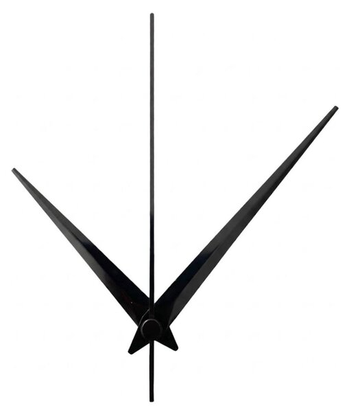 Čierne špicaté hliníkové ručičky na hodiny 11 / 8,5 cm 4762 R111