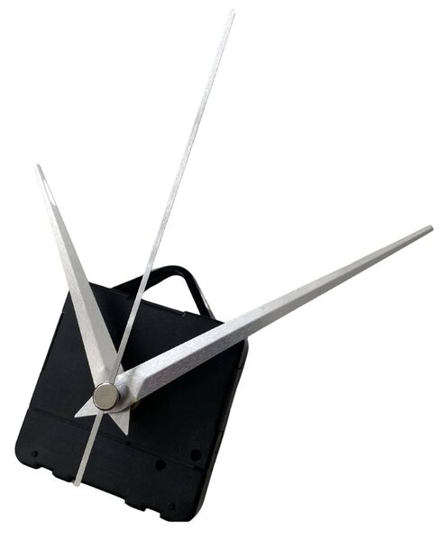 Strieborné špicaté hliníkové ručičky na hodiny 11 / 8,5 cm 4763 R112