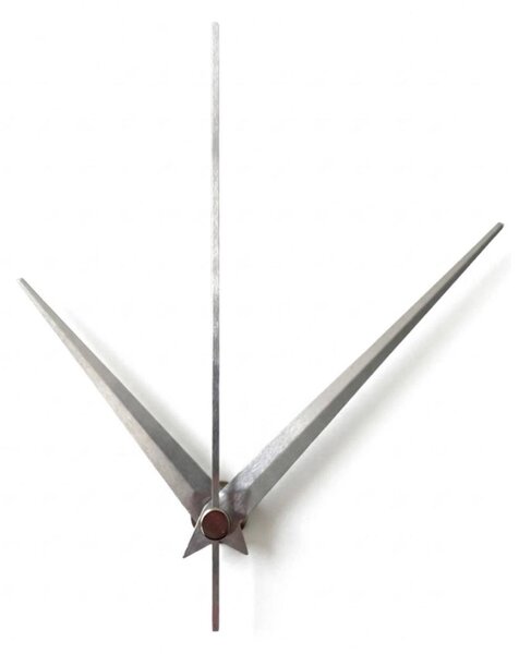 Strieborné špicaté hliníkové ručičky na hodiny 11 / 8,5 cm 4763 R112