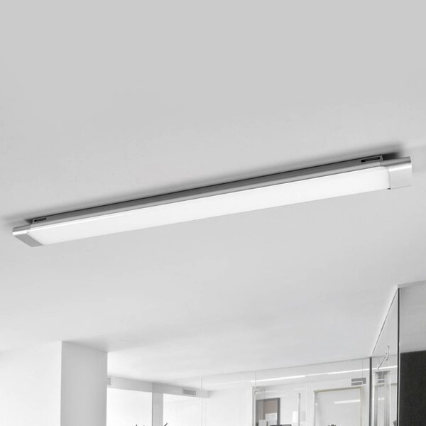Arcchio LED stropné svietidlo Vinca, 90 cm, 2 650 lm, 4 000 K, Hliník / sivá / zinok, Pracovňa / Kancelária, Plast, Moderný, Stropné svetlo