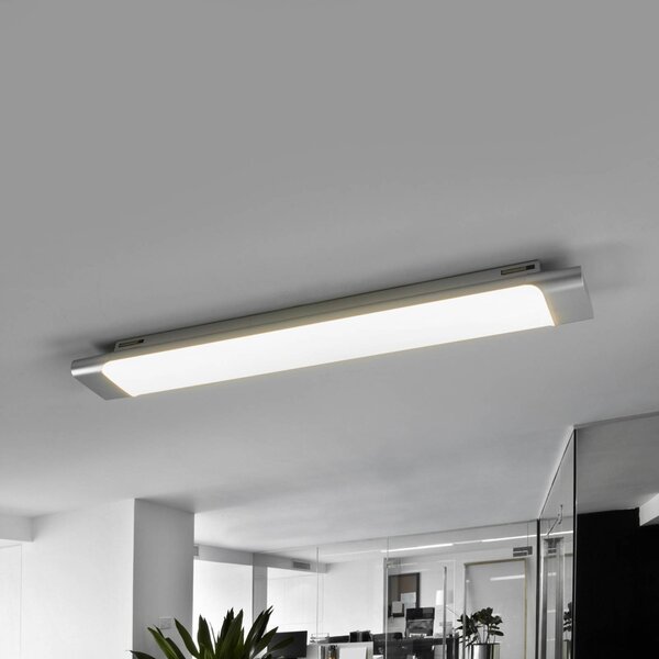 Arcchio Vinca LED stropné svietidlo, 60 cm, 1 620 lm, 4 000 K, Hliník / sivá / zinok, Pracovňa / Kancelária, Plast, Moderný, Stropné svetlo