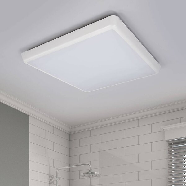 Arcchio LED stropné svietidlo Augustin, 40 x cm, biele, IP54, Biela / opálová, Kúpeľňa, Plast, Moderný, Stropné svetlo