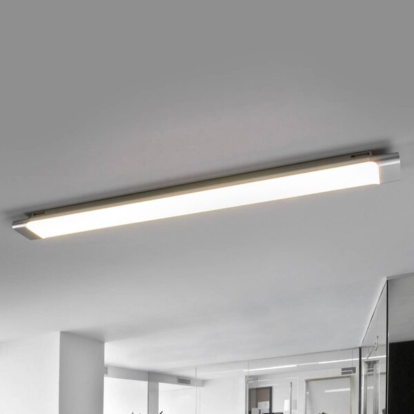 Arcchio LED stropné svietidlo Vinca, 90 cm, 2 650 lm, 4 000 K, Hliník / sivá / zinok, Pracovňa / Kancelária, Plast, Moderný, Stropné svetlo