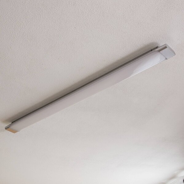 Arcchio LED stropné svietidlo Vinca, 120 cm, 3 450 lm, 4 000 K, Hliník / sivá / zinok, Pracovňa / Kancelária, Plast, Moderný, Stropné svetlo