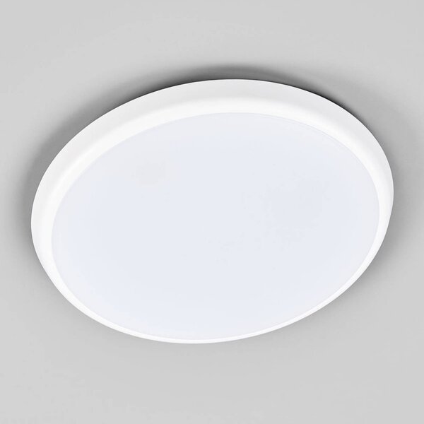 Arcchio LED stropné svietidlo Augustin, Ø 30 cm, biele, IP54, Biela / opálová, Kúpeľňa, Plast, Moderný, Závesné svietidlo