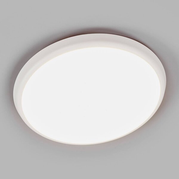 Arcchio LED stropné svietidlo Augustin, Ø 30 cm, biele, IP54, Biela / opálová, Kúpeľňa, Plast, Moderný, Závesné svietidlo