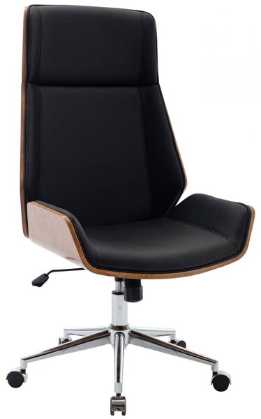 Kancelárska stolička Breda ~ koženka, drevo orech Farba Čierna