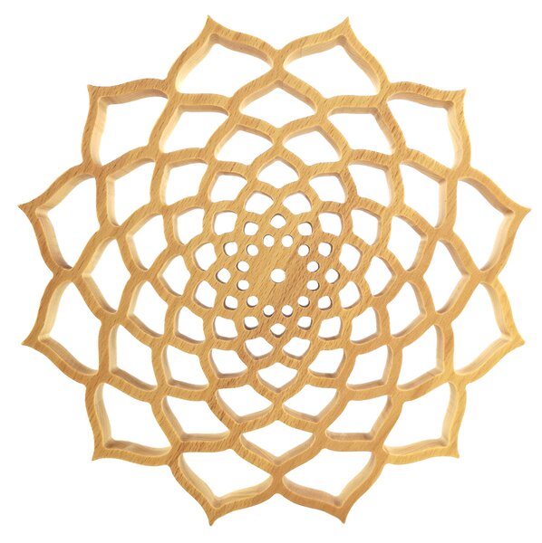 AMADEA Drevená mandala na zavesenie, masívne drevo, priemer 30 cm, hr. 20 mm