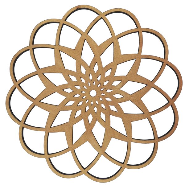 AMADEA Drevené prestieranie okrúhle mandala, masívne drevo, priemer 33 cm