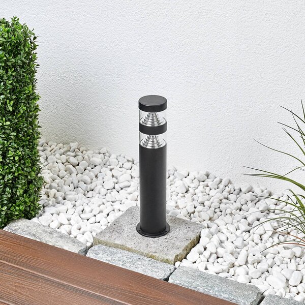 Lindby LED žiarovka Lanea, 40 cm, čierna, nerezová oceľ, IP44, Čierna, Nehrdzavejúca oceľ, Moderný, Vonkajčie stĺpové osvetlenie