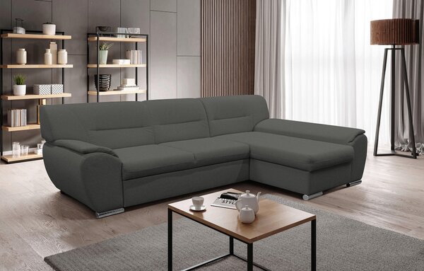 ROHOVÁ SEDAČKA, textil, sivá MID.YOU - Sedačky, Online Only