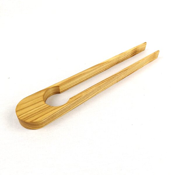 AMADEA Drevené servírovacie kliešte, masívne drevo, dĺžka 28 cm