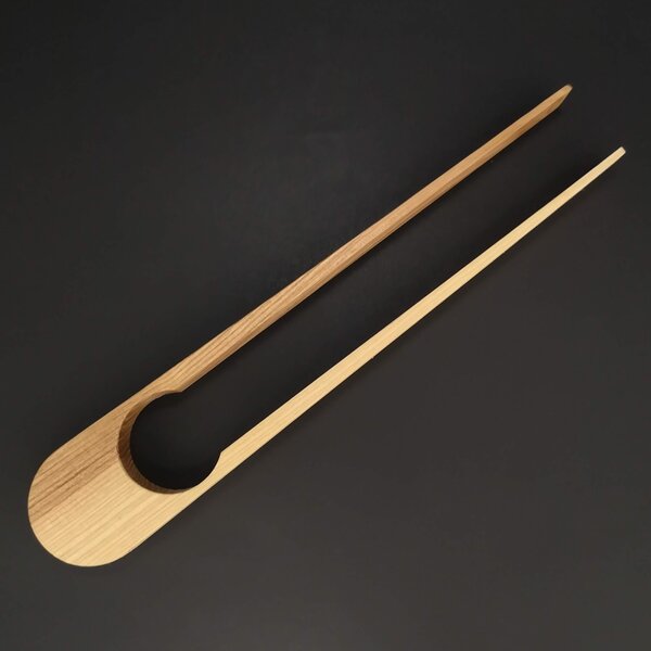 AMADEA Drevené servírovacie kliešte, masívne drevo, dĺžka 28 cm