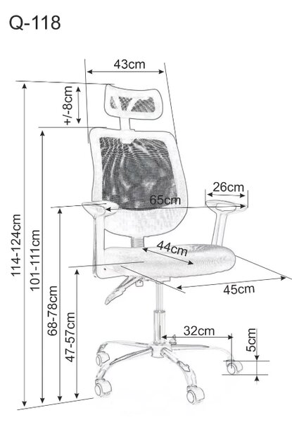 Čierne kancelárske kreslo FLEXISEAT Q-118RC