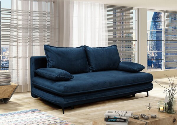 ROZKLADACIA POHOVKA, textil, tmavomodrá MID.YOU - Sedačky, Online Only
