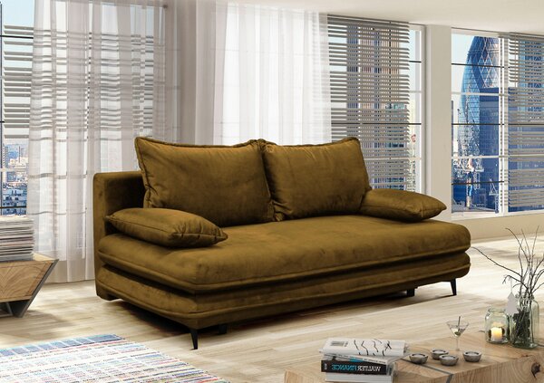 ROZKLADACIA POHOVKA, textil, zlatá MID.YOU - Sedačky, Online Only