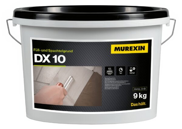 Penetračná a výplňová stierka Murexin DX10, 9 kg disperzná (2K komp.A+B)